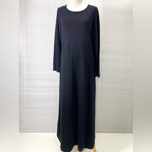 Nordstrom Stretch Ponte Knit Scoop Neck Dress Full Length Size M